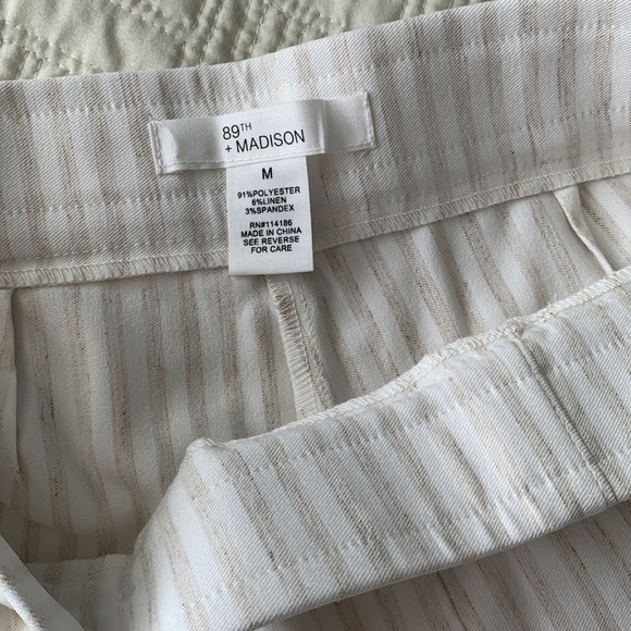89th + Madison Millennium Pant Stripped Tapered Cropped Dress Pant - Picture 4 of 13
